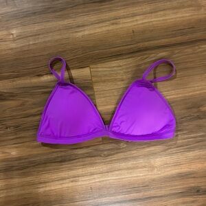 Purple Triangle Bikini Top